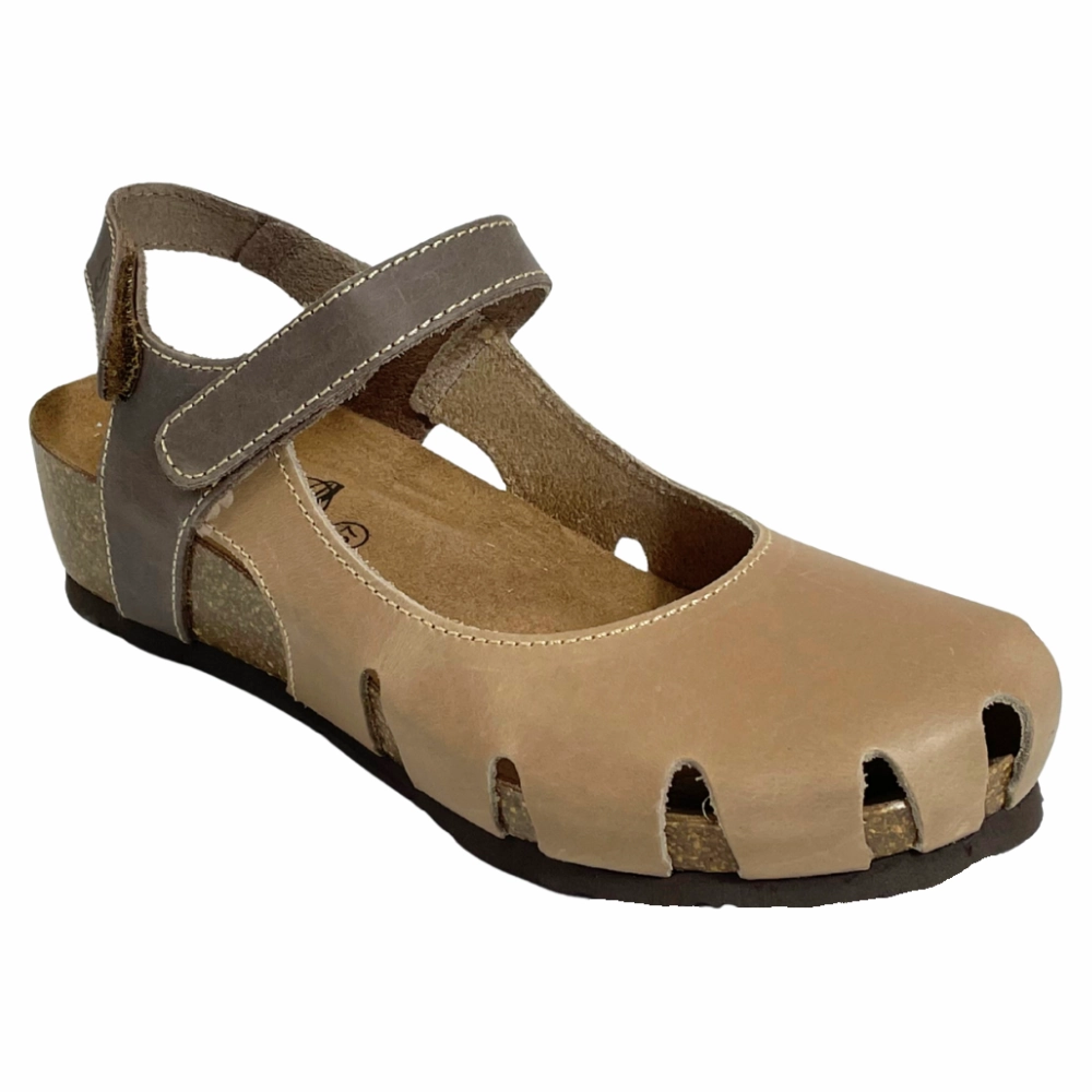 Sabatini Elizabeth Beige/Fango Crazy Sandal (Women's) Ultra Grip Tread Design Comfortable Daily Footwear