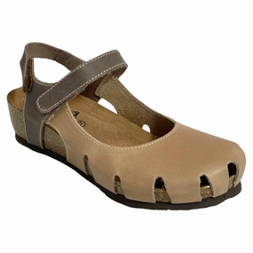 Sabatini Elizabeth Beige/Fango Crazy Sandal (Women's) Ultra Grip Tread Design Comfortable Daily Footwear