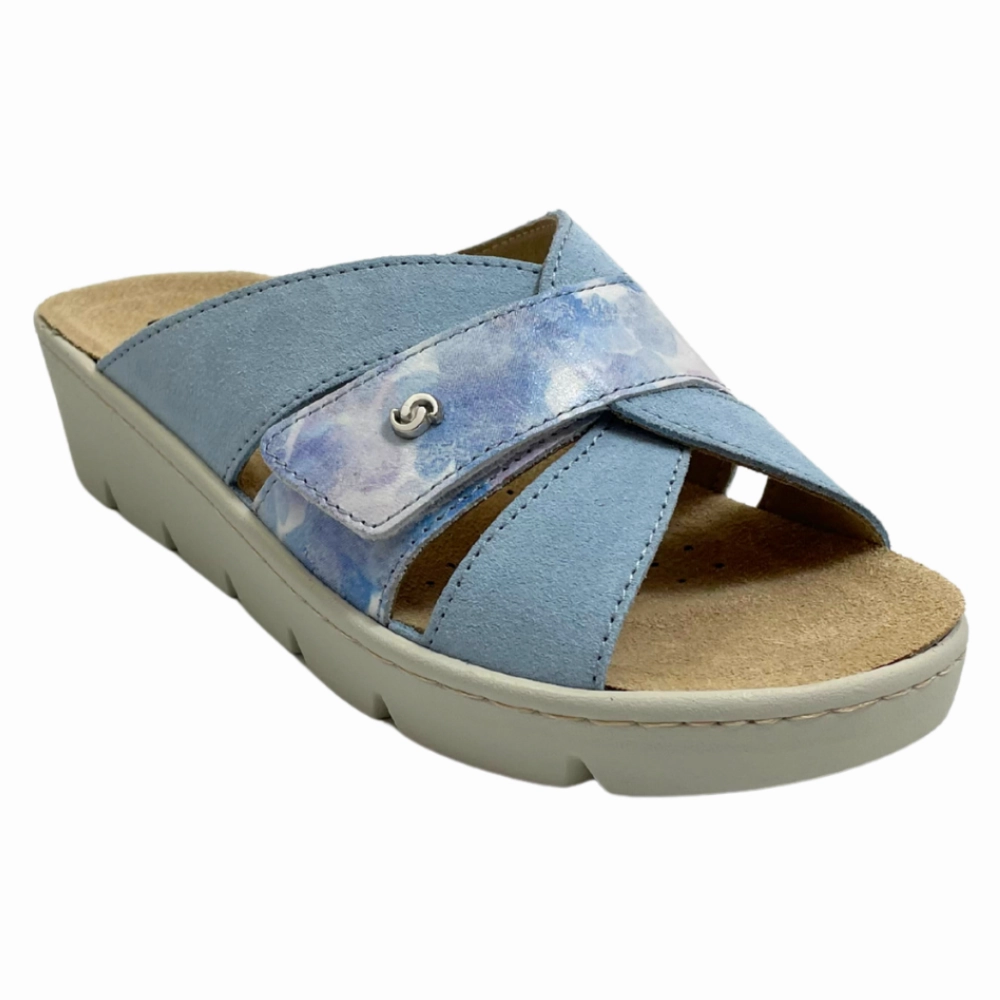 Sabatini Simona Cielo Camoscio/Graffiti Sandal (Women's) Arch Cradle