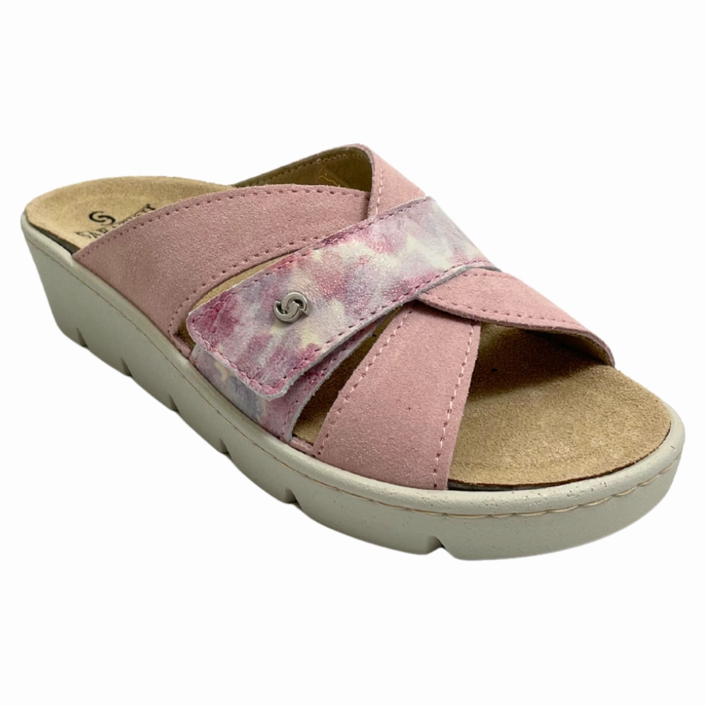 Stylish Flip-flops for Travel Light Activity Sabatini Simona Cipria Camoscio/Graffiti Sandal (Women's)