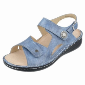 Finn Comfort Barbuda Jeans Alfa Sandal (Women's) Casual Sandals for Every Day