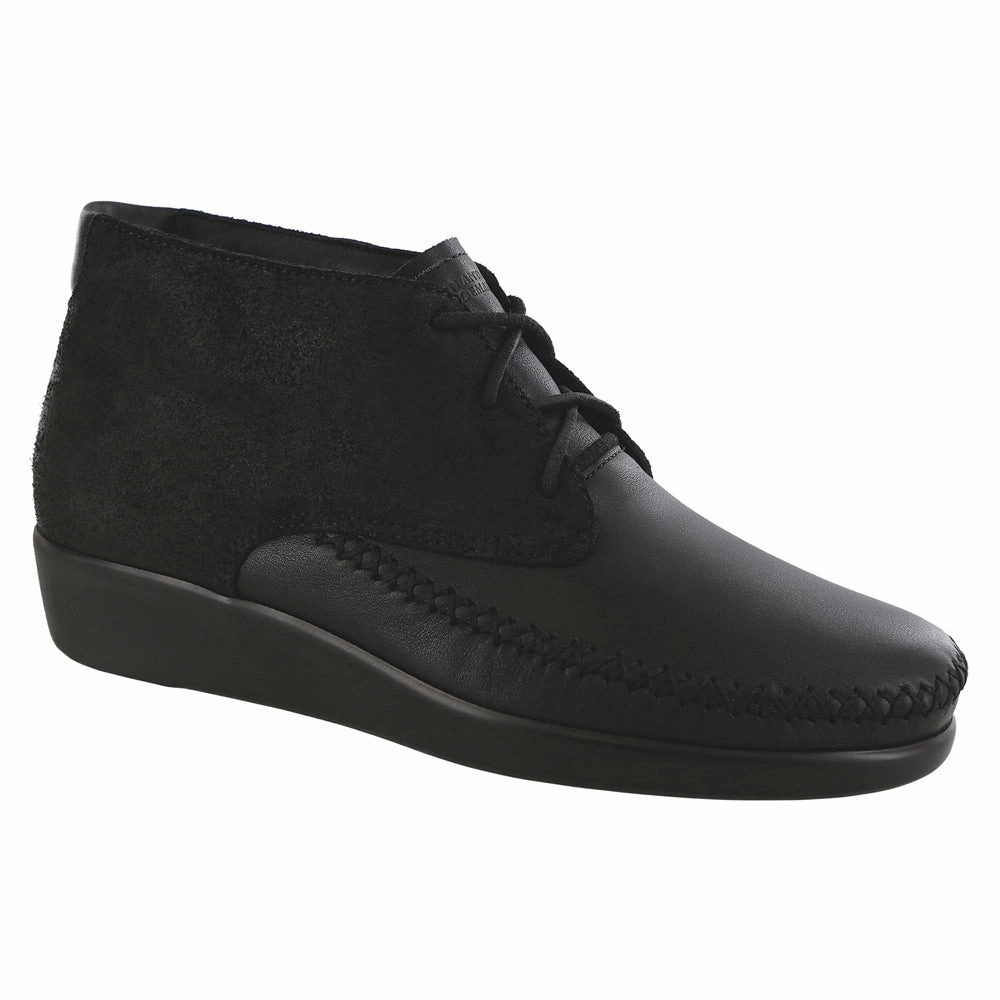 Glow Step Comfortable Arch Support SAS Kich Moccasin Bootie Licorice (Women's)