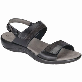 SAS Nudu Sandal Black Midnight Leather (Women's) Hydrolysis Resistant Components