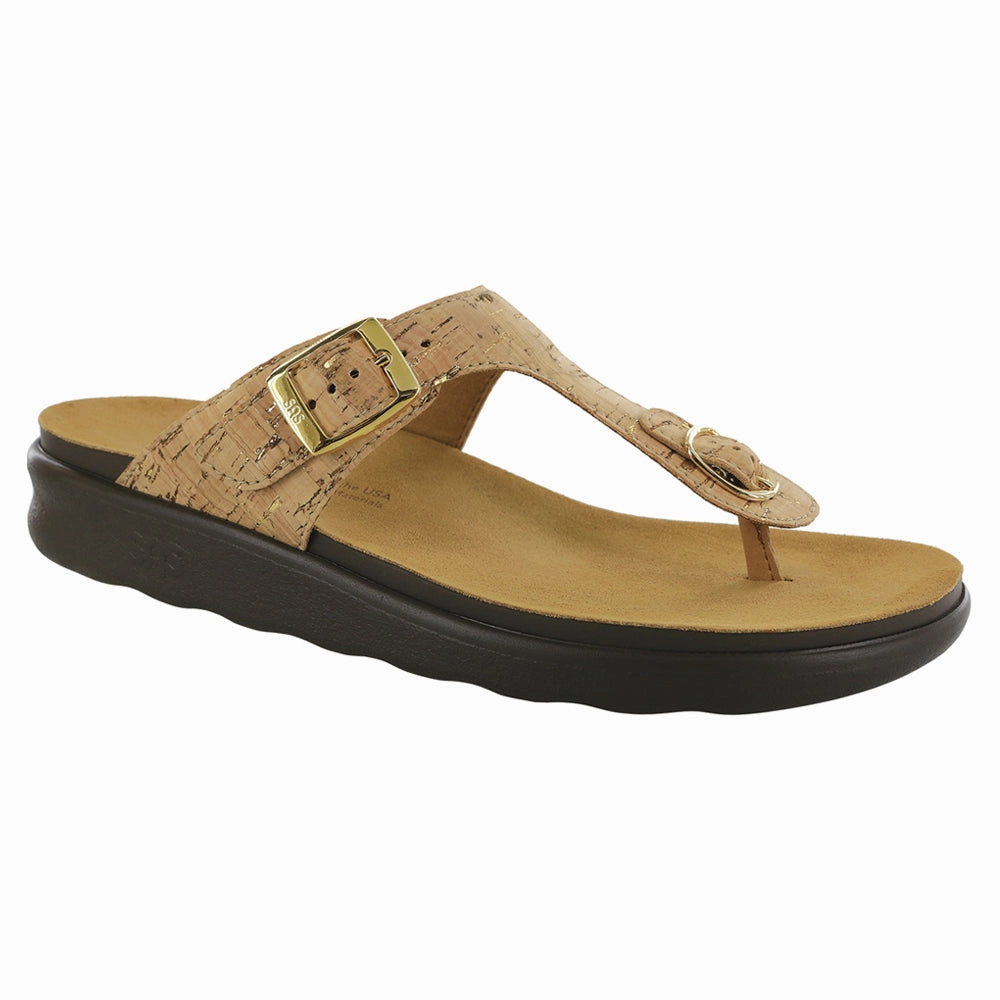 Casual Open Toe Shoes Slide Fit SAS Sanibel Sandal Golden Cork (Women's)