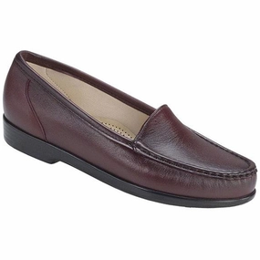 SAS Simplify Loafer Antique Wine Leather (Women's) Camp Walk