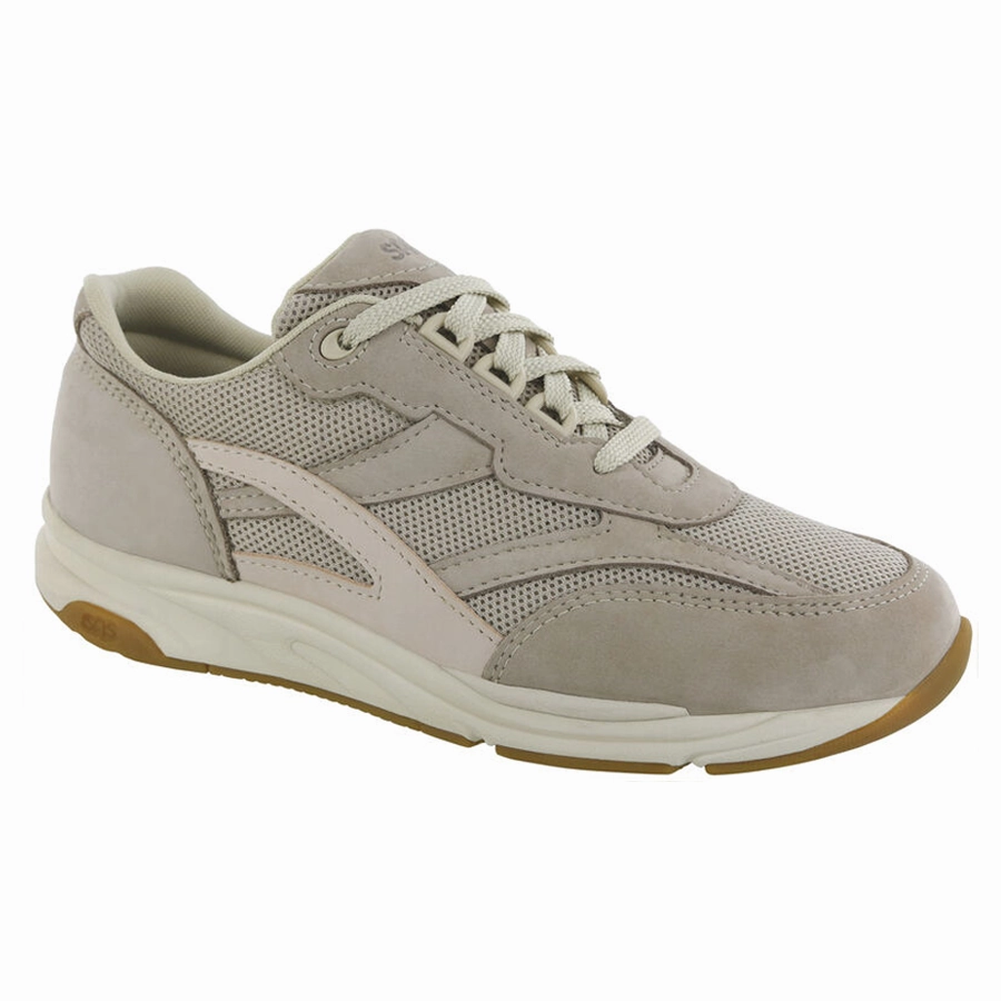 Mule Style Family Run SAS Tour Mesh Taupe/Pink Sneaker (Women's)