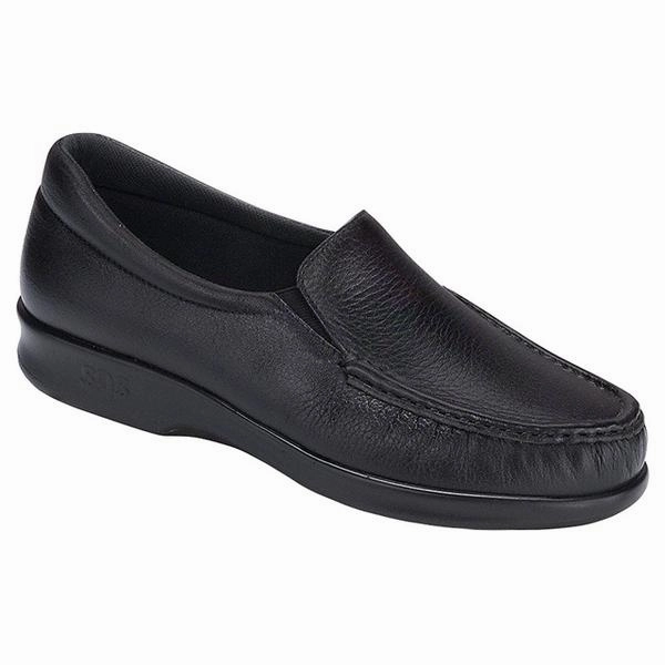SAS Twin Loafer Black Leather (Women's) Photo Day