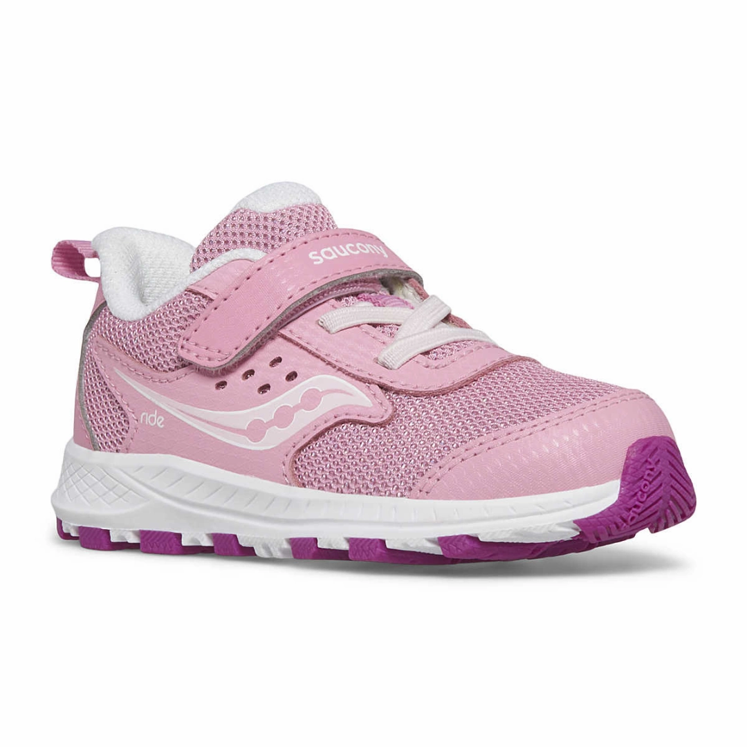 Feather Light Long Distance Dance Mode Saucony Ride JR ?C Pink (Little Kid)