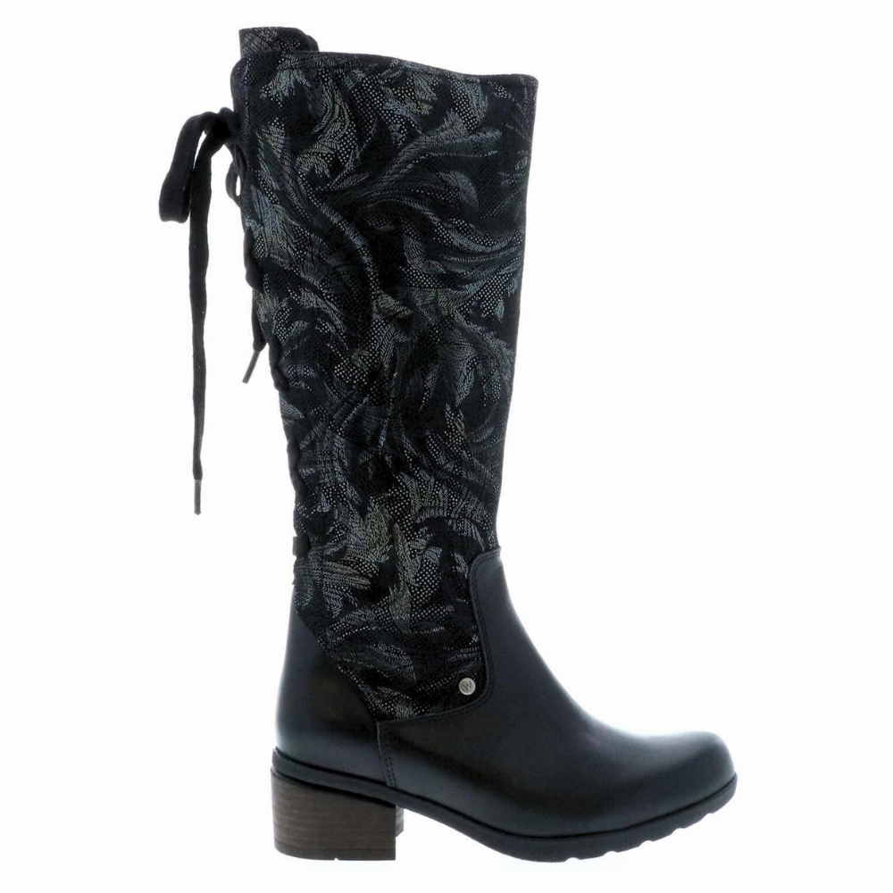 Wolky Hayden Vegi Leather/Palm Suede Boot (Women's) Open Toe Shoes