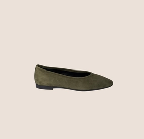 Practical All-Day Wear River Walk Siena - Army Green Suede