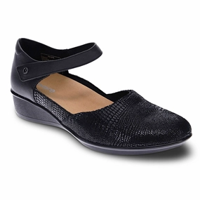 Sharp Trim Revere Osaka Black Lizard Mary Jane Shoe (Women's)