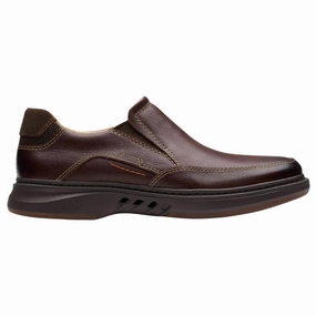 Clarks Un Briley Step Mahogany Leather Loafer (Men's) Mono Mood