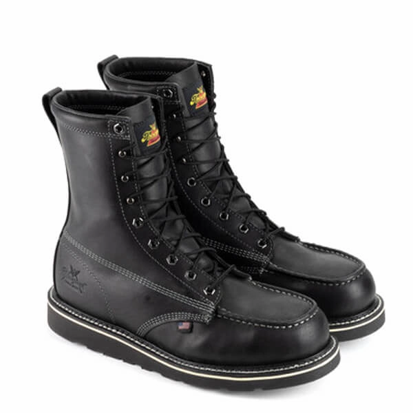 Love Pair Roll Up Men's Thorogood AMERICAN HERITAGE MIDNIGHT SERIES 8" BLACK MOC SAFETY TOE