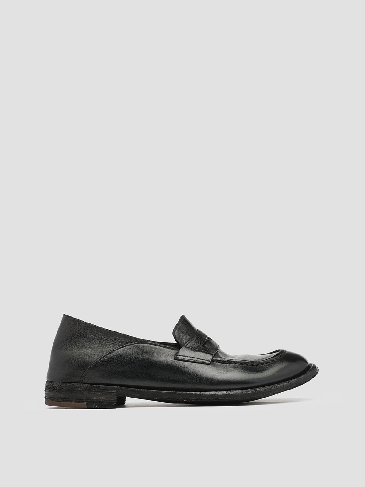 LEXIKON 516 - Black Leather Loafers Trend Path Ground Sure