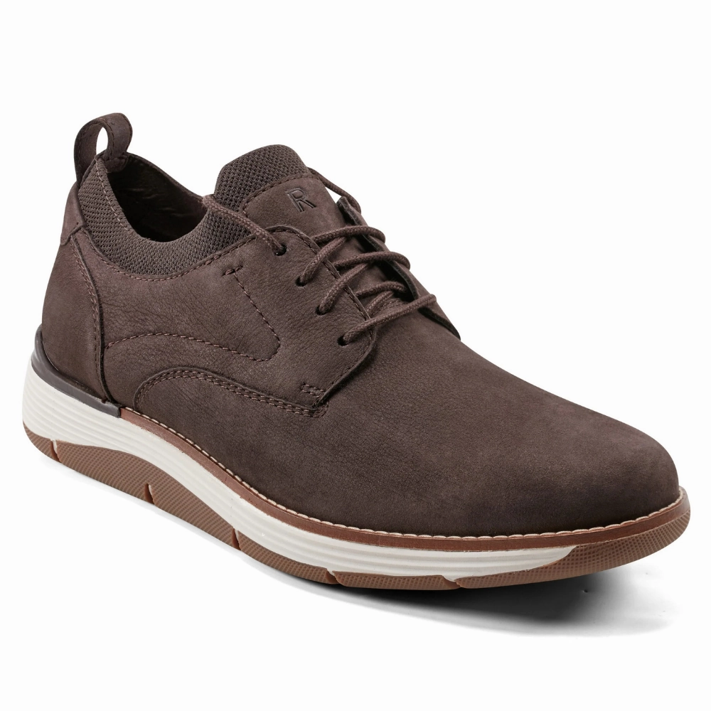 Rockport Lukah Dark Brown Lace-Up Sneakers (Men's) Ultra grip