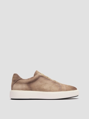 Zero Drop Platform SLOUCH 001 - Beige Suede Sneakers