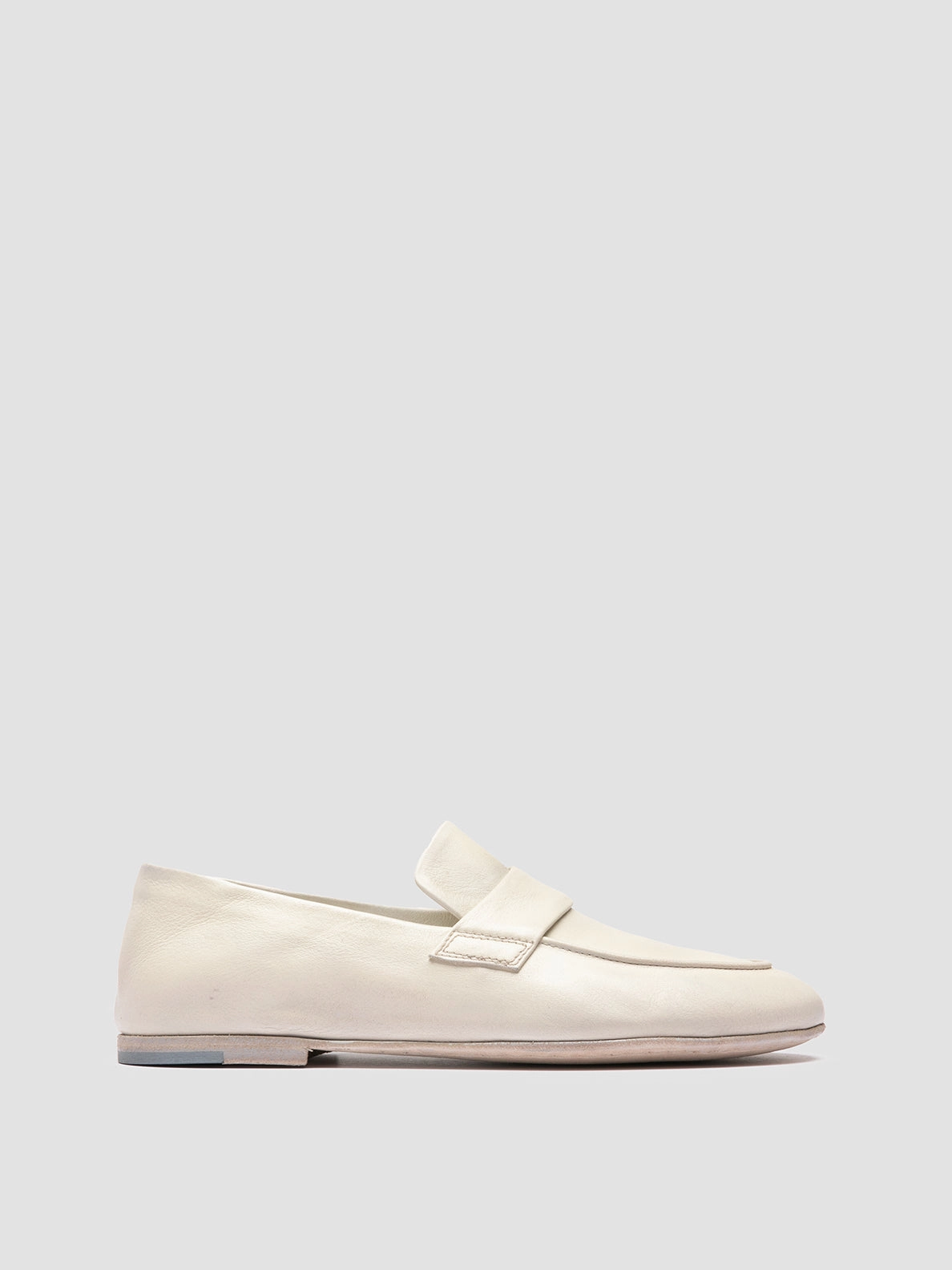BLAIR DD 001 - White Leather Penny Loafers Trail Walks