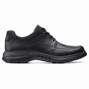 Cruise Wear Clarks Un BrawleyLace Black Leather Shoe (Men's)