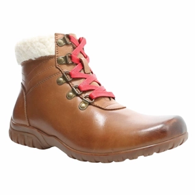 Propet Dasher Tan Leather Bootie (Women's) Season Flex Comfortable ankle support