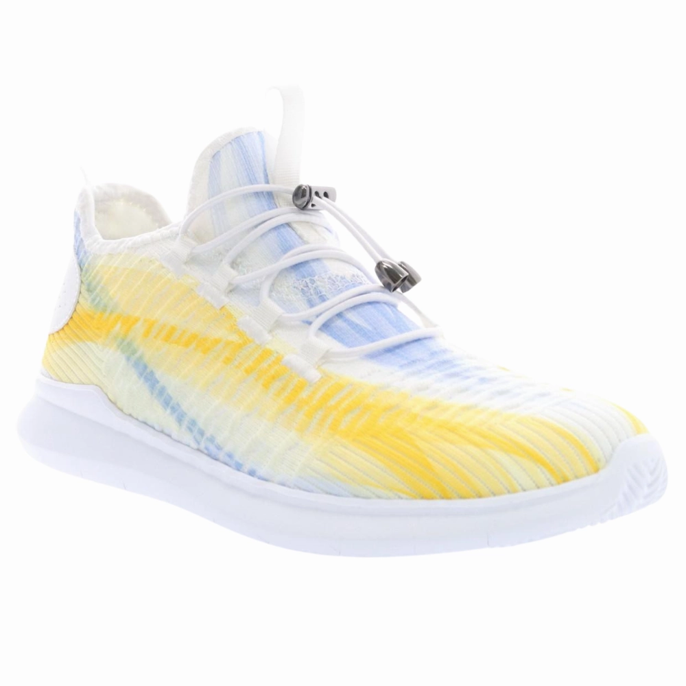 Propet TravelBound White/Lemon Sneaker (Women's) Marathon Day Shock Absorbing Heel