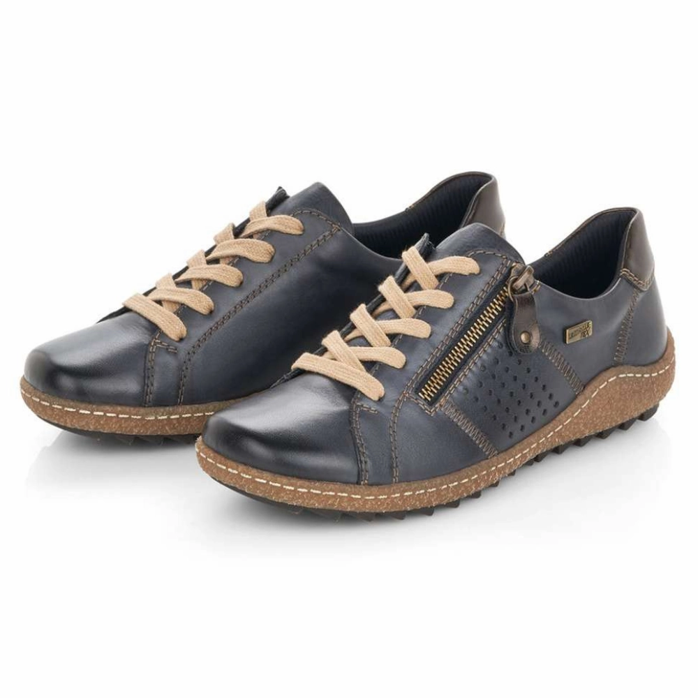 Remonte Liv 17 Lake/Antik Leather Sneaker (Women's) Comfortable Walk