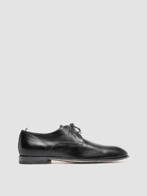 SOLITUDE 002 - Navy Leather Derby Shoes Matte Edge Style Goal