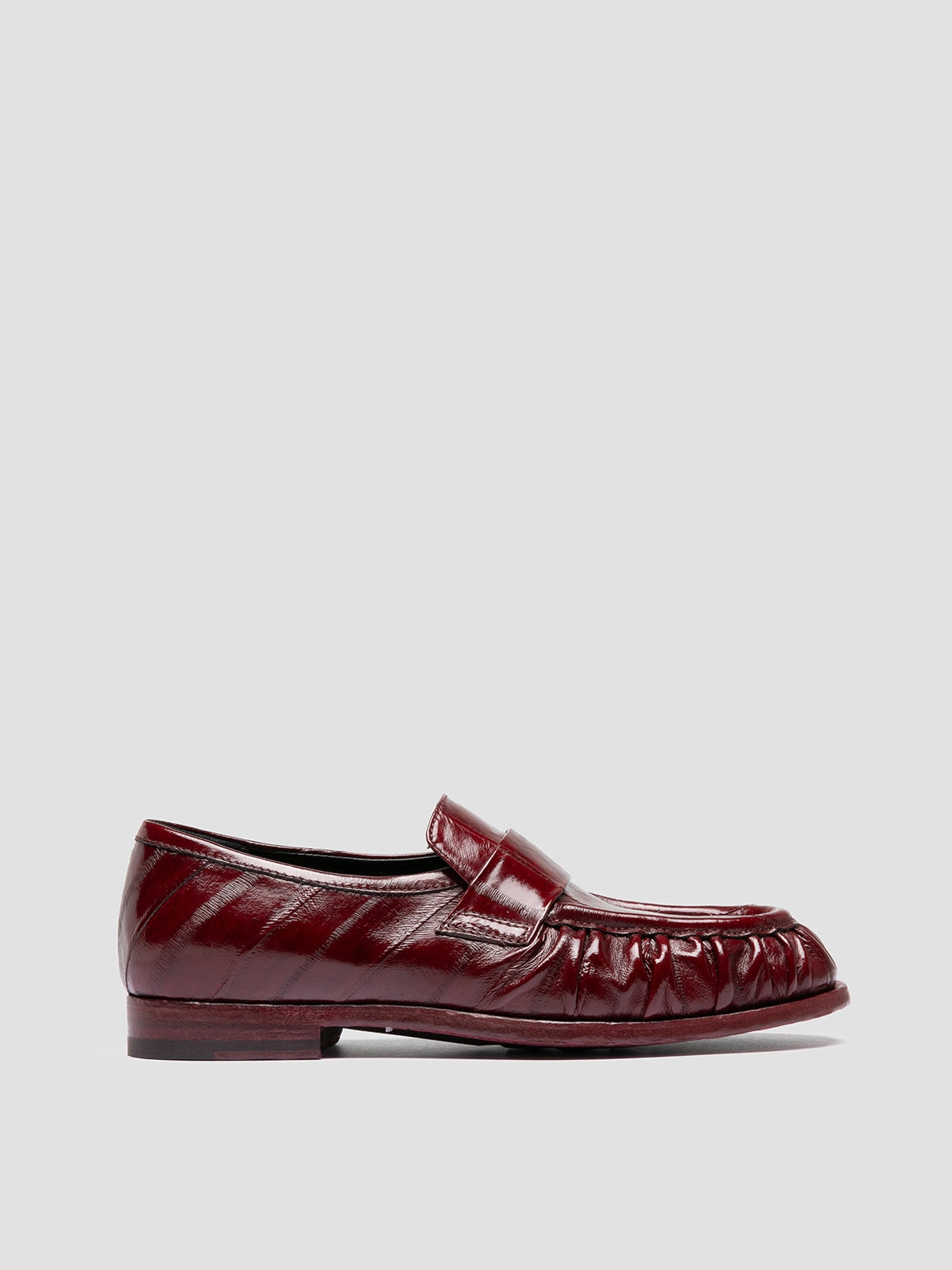 SOLITUDE 107 - Burgundy Leather Penny Loafers Stone Lane