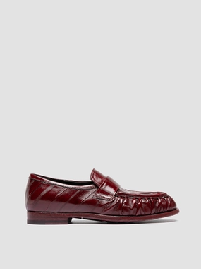 SOLITUDE 107 - Burgundy Leather Penny Loafers Stone Lane