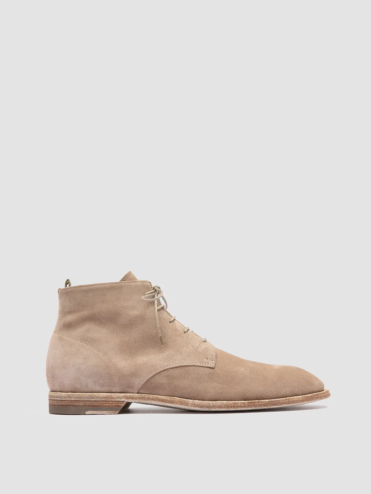 Quiet Sole SOUND 003 - Beige Suede Lace-up Boots
