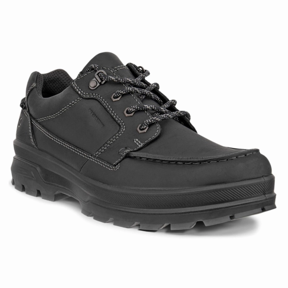 Smooth Walk Ecco Rugged Track Waterproof Black Nubuck Shoe (Men's)