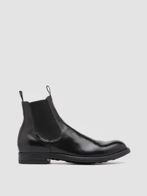 Workwear Style CHRONICLE 002 - Black Leather Chelsea Boots