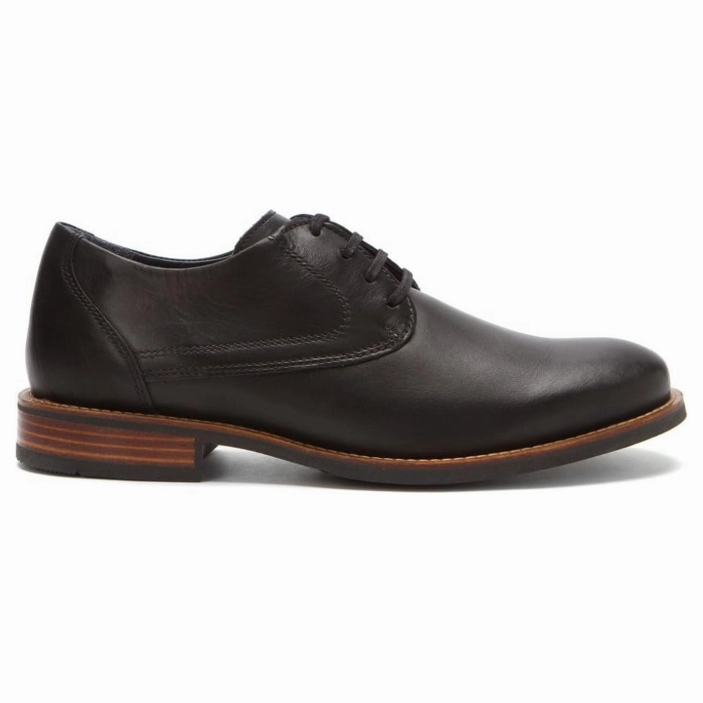 Light Balance Quiet Shade Wolky Georgetown Black Brushed Leather Oxford (Men's)