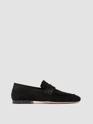 AIRTO 001 - Black Suede Loafers Clean Texture light texture