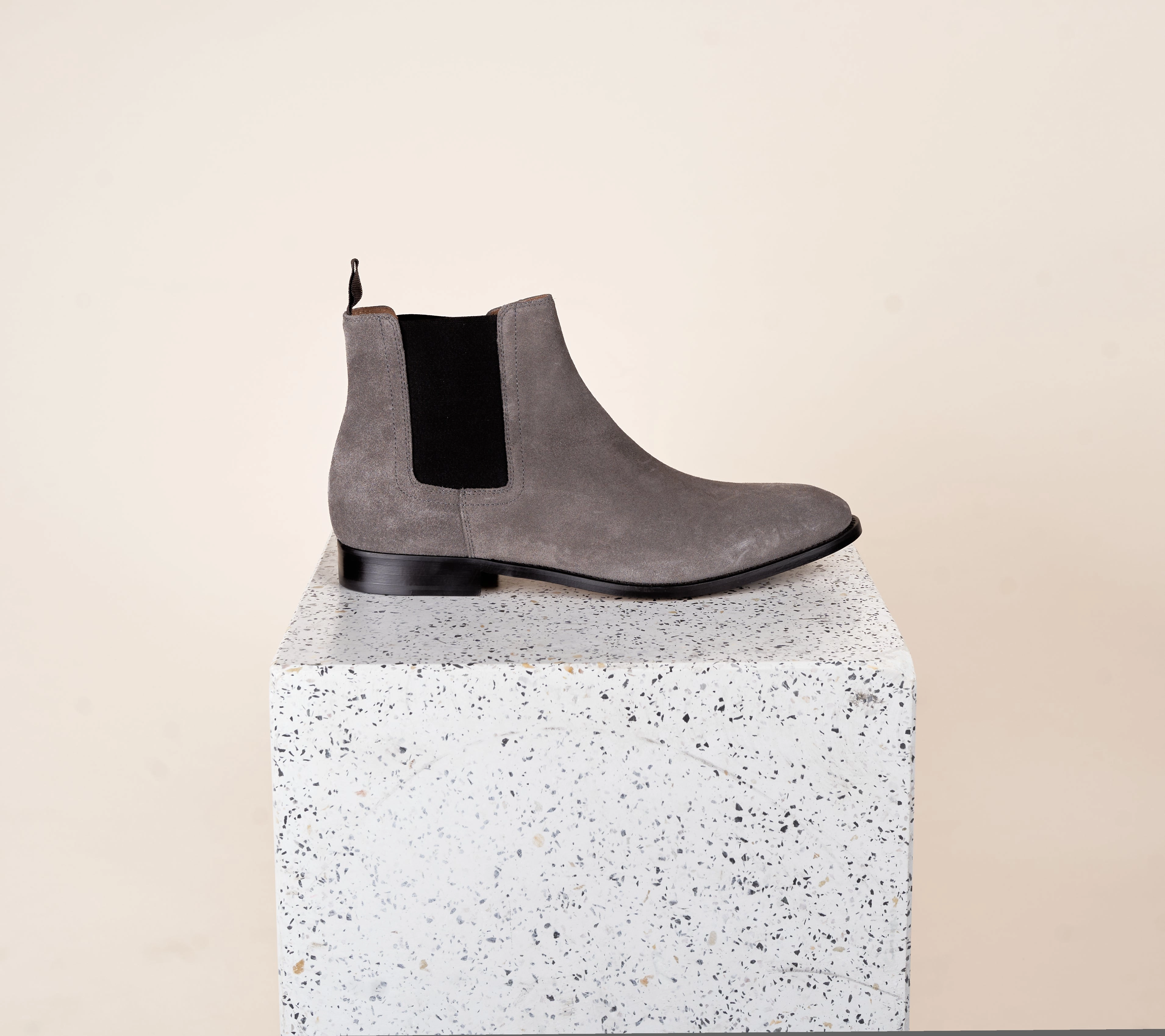Lori - Men's Chelsea Boot Grey Suede Waterproof Cold Weather Commuter
