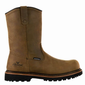 Men's Thorogood V-SERIES WATERPROOF ?C WELLINGTON CRAZYHORSE SAFETY TOE Low Profile Night Travel