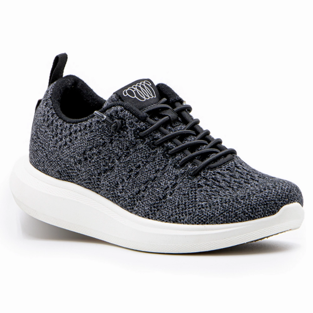 Anti Slip Woolloomooloo Coogee Black Merino Wool Sneaker (Unisex)