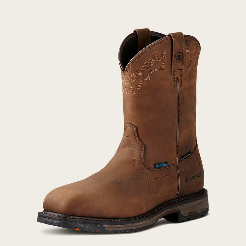 Suede Feel WorkHog Wellington Waterproof Composite Toe Work Boot