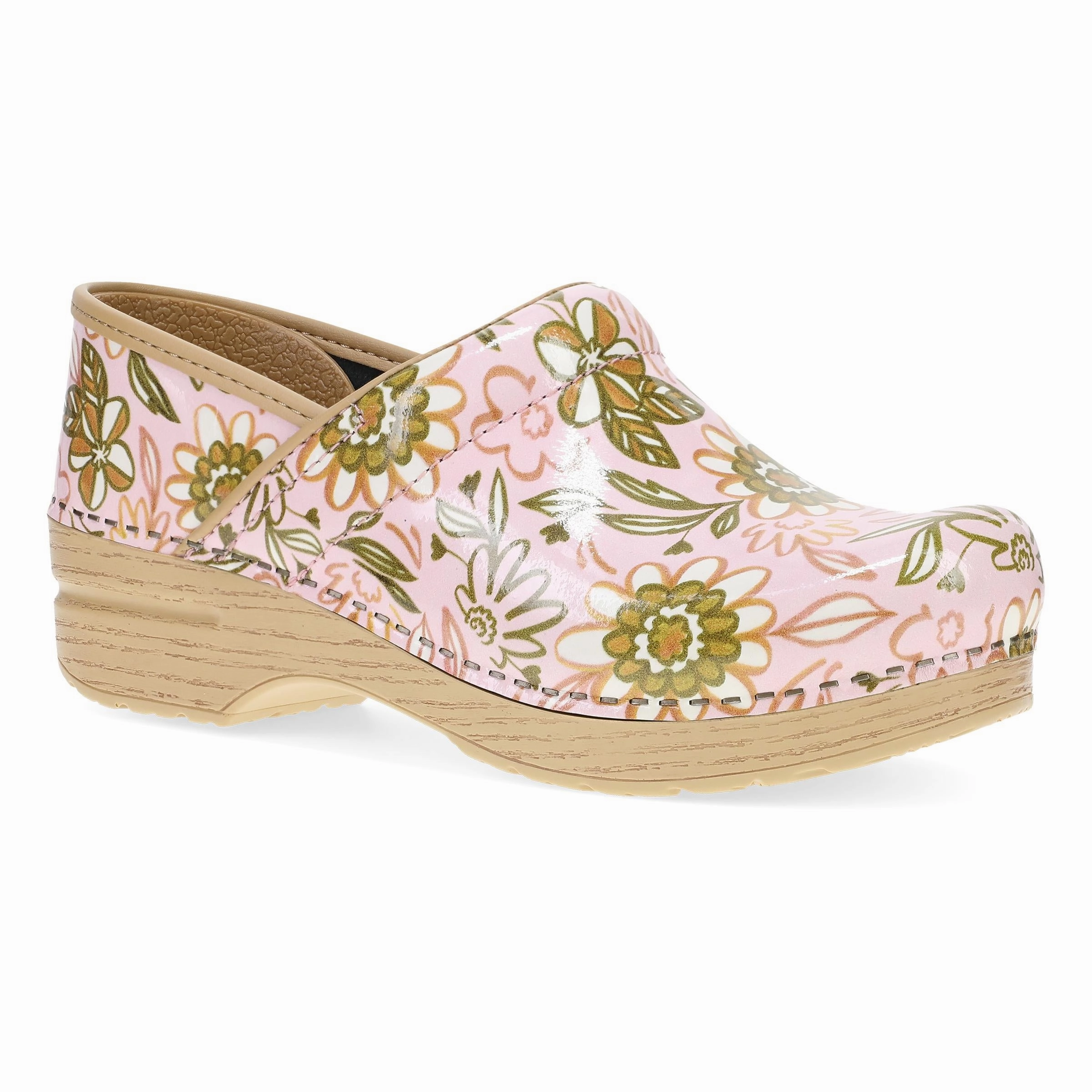 Professional Crafty Floral Patent Comfort Tongue Silk Feel