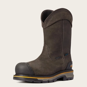 Rugged And Durable Rugged Built Work Commute Stump Jumper Pull-On Waterproof Composite Toe Work Boot