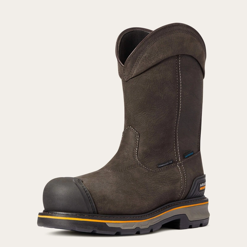 Rugged And Durable Rugged Built Work Commute Stump Jumper Pull-On Waterproof Composite Toe Work Boot