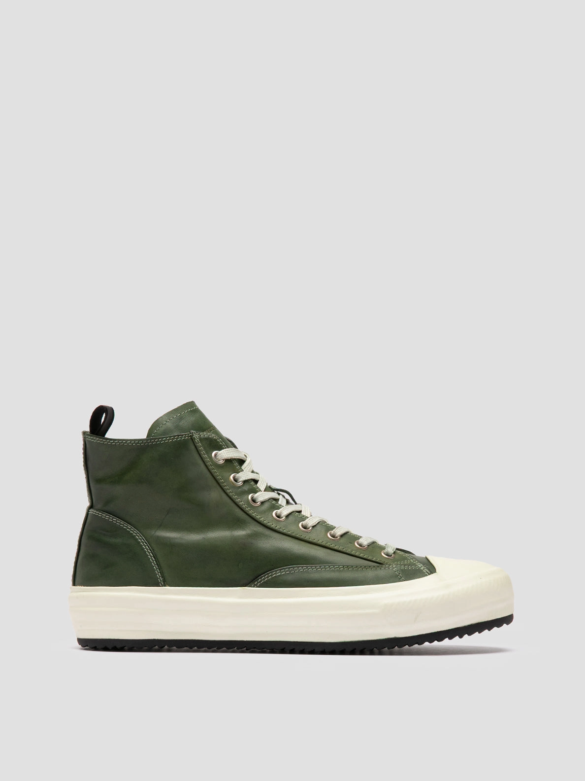 MES DD 002 - Green Leather Sneakers padded sole Impact Absorption Core