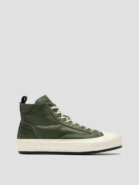 MES DD 002 - Green Leather Sneakers padded sole Impact Absorption Core