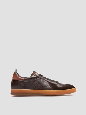MILITIA 001 - Brown Leather Sneakers Heat Sealed Seams