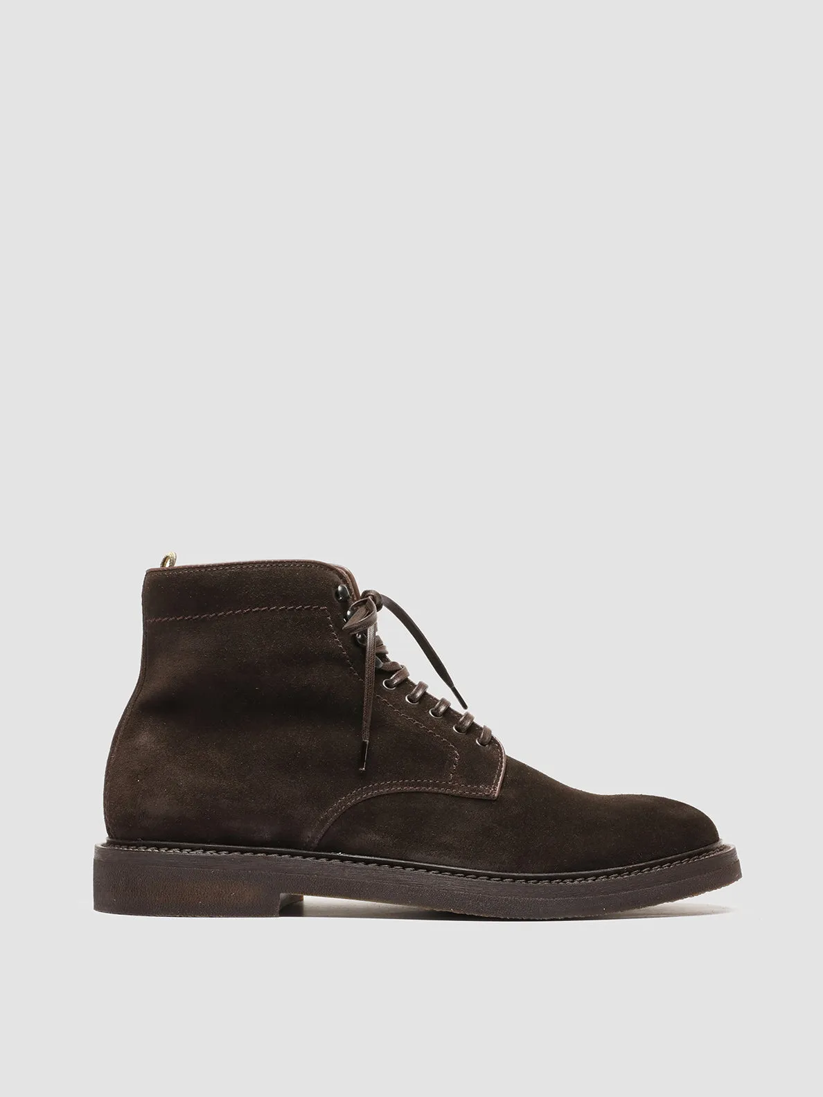 Low Profile Functional Minimalist HOPKINS FLEXI 203 - Brown Suede Lace-up Boots