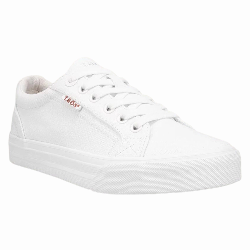 Taos Plim Soul White Canvas Sneaker (Women's) Foot Flex