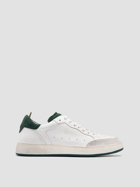 Wide Fit Compatibility mountain - specific functions THE ANSWER 001 - White Leather and Suede Sneakers