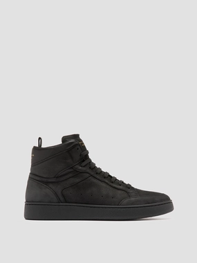 professional athletes' gear THE ANSWER 004 - Black Leather and Suede Sneakers