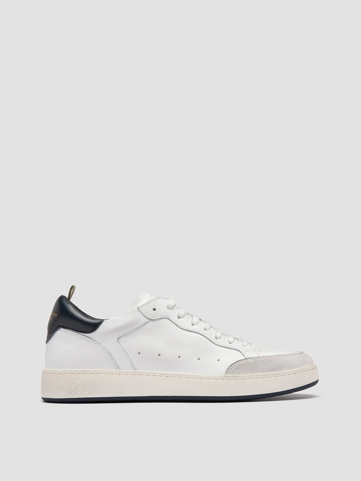 daily - use Rubberized Traction THE ANSWER 007 - White Leather and Suede Sneakers