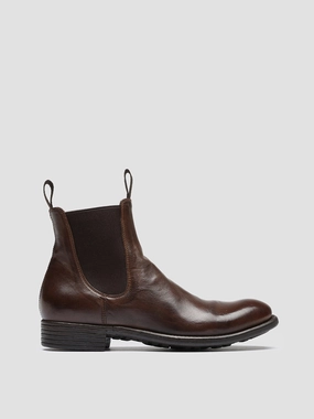 All Weather City Walking CALIXTE 004 - Brown Leather Chelsea Boots