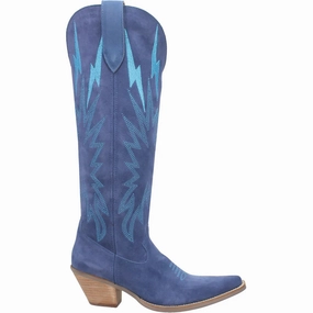 anti-odor Resort Mode Thunder Road Leather Boot - Blue